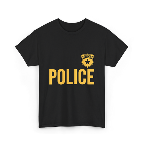 Police Officer Badge Police Officer T-Shirt - Black