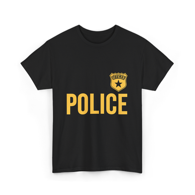 Police Officer Badge Police Officer T-Shirt - Black