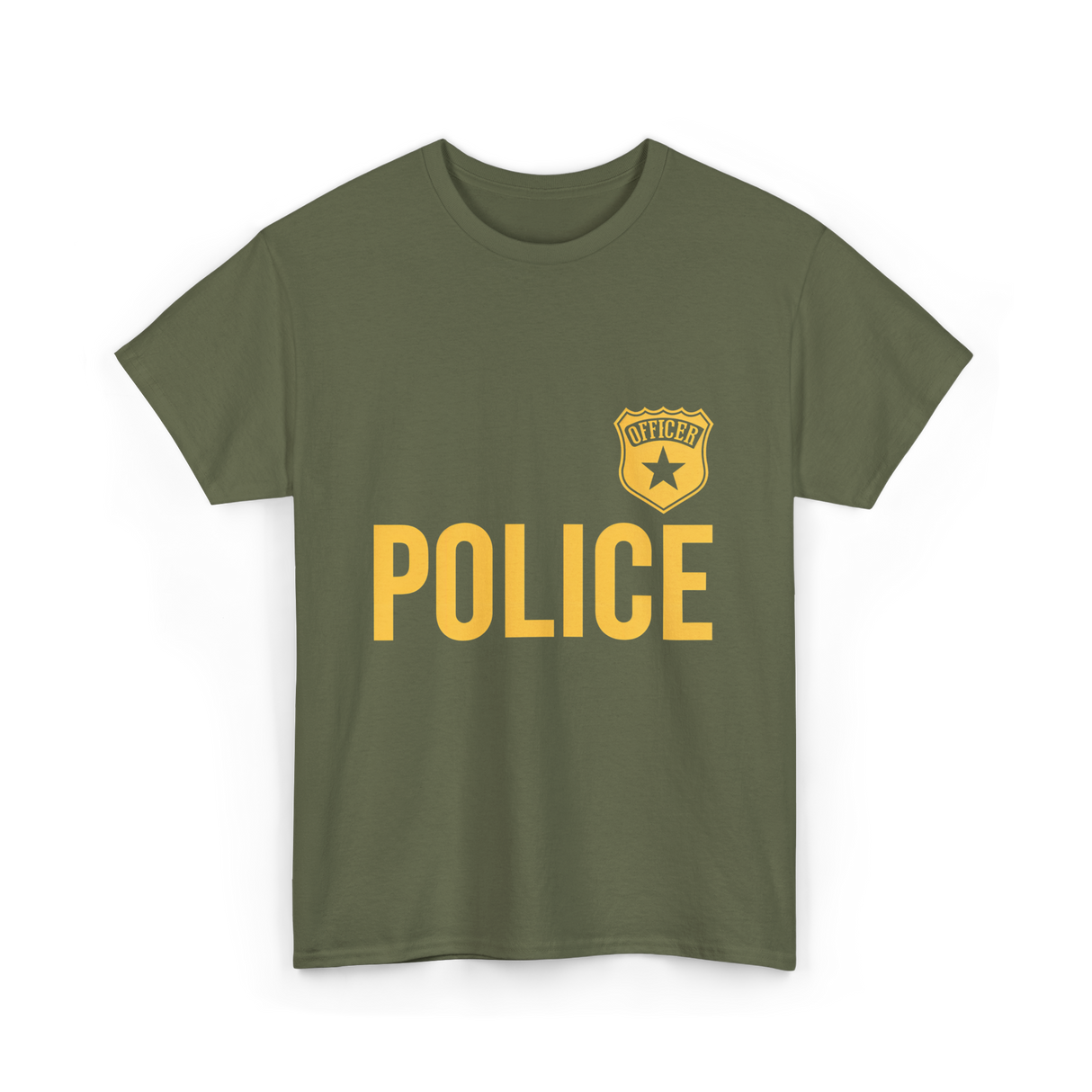 Police Officer Badge Police Officer T-Shirt - Military Green