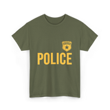 Police Officer Badge Police Officer T-Shirt - Military Green