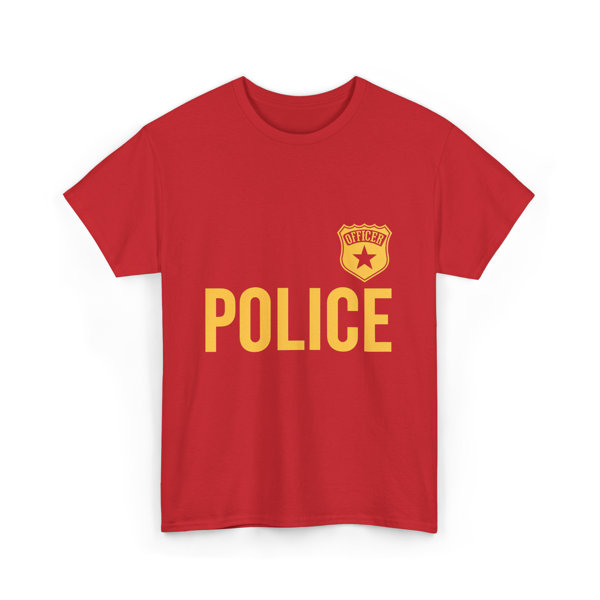 Police Officer Badge Police Officer T-Shirt - Red