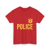 Police Officer Badge Police Officer T-Shirt - Red