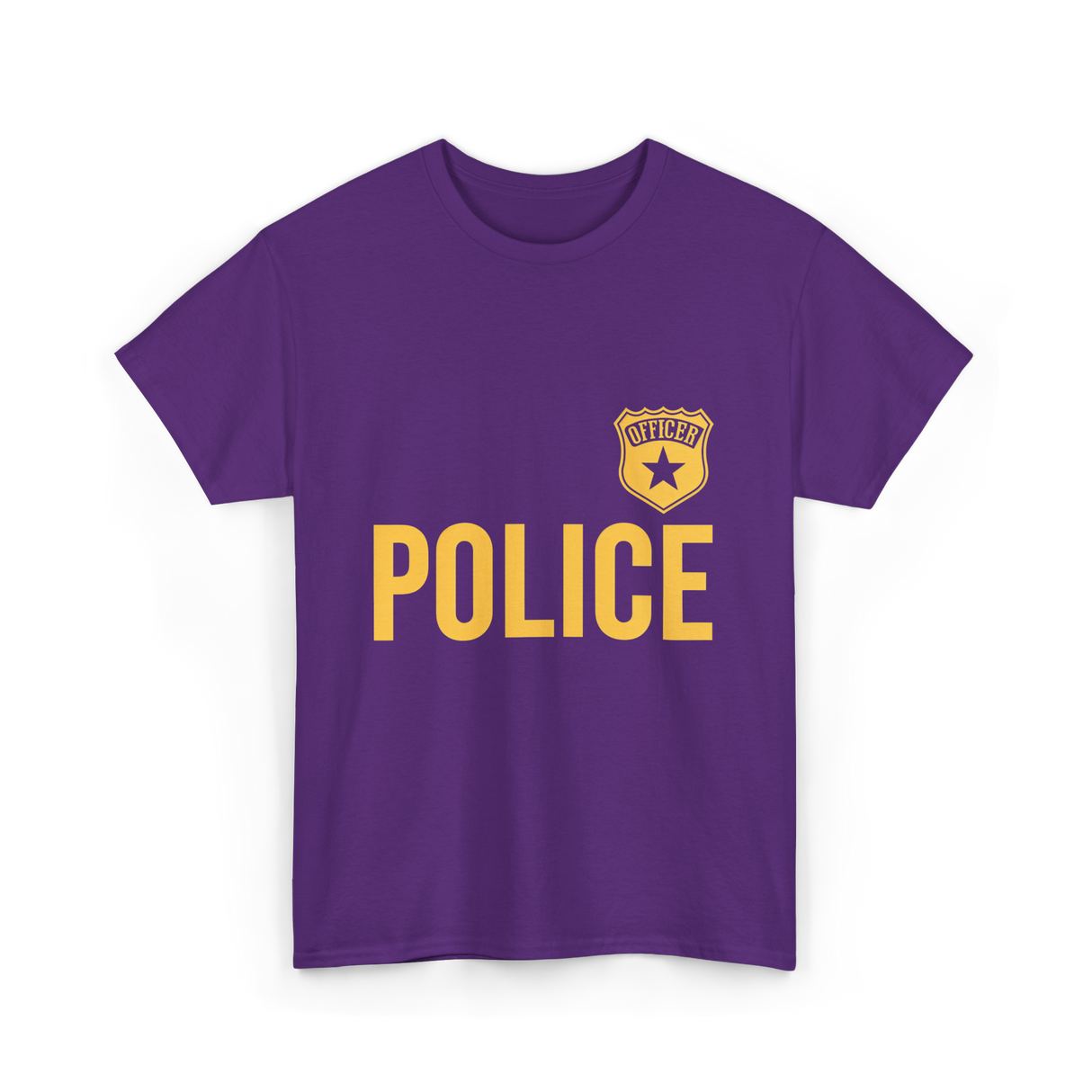 Police Officer Badge Police Officer T-Shirt - Purple