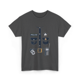 Police Officer Costume Police Badge T-Shirt - Dark Heather