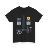 Police Officer Costume Police Gear T-Shirt - Black