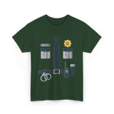 Police Officer Costume Police Gear T-Shirt - Forest Green