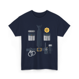 Police Officer Costume Police Gear T-Shirt - Navy