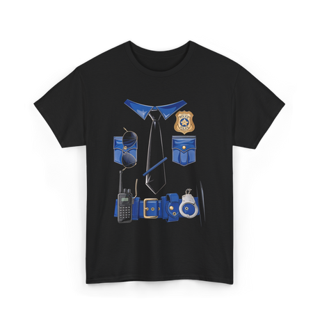 Police Officer Gear Police Cop T-Shirt - Black