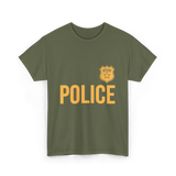 Police Officer Police Badge T-Shirt - Military Green