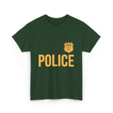 Police Officer Police Badge T-Shirt - Forest Green