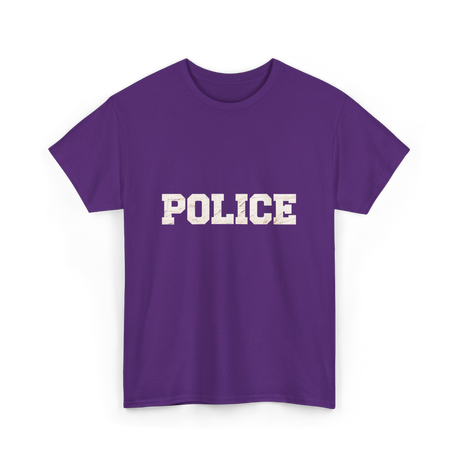 Police Police Officer Apparel T-Shirt - Purple