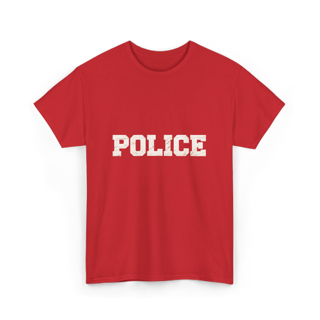 Police Police Officer Apparel T-Shirt - Red