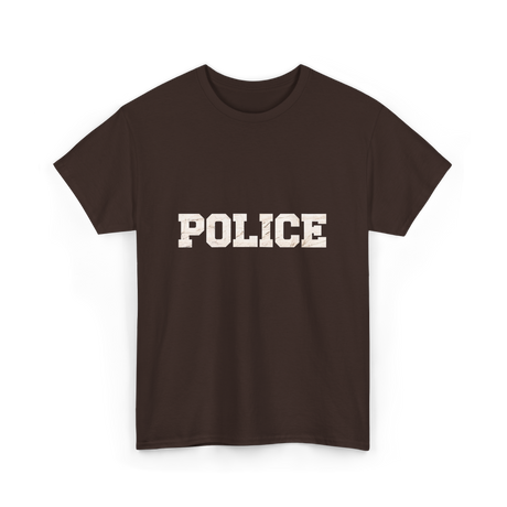 Police Police Officer Apparel T-Shirt - Dark Chocolate