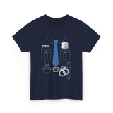 Police Uniform Costume Police T-Shirt - Navy