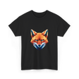 Polygonal Fox Animal Graphic Art T-Shirt - Black