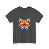 Polygonal Fox Animal Graphic Art T-Shirt - Dark Heather