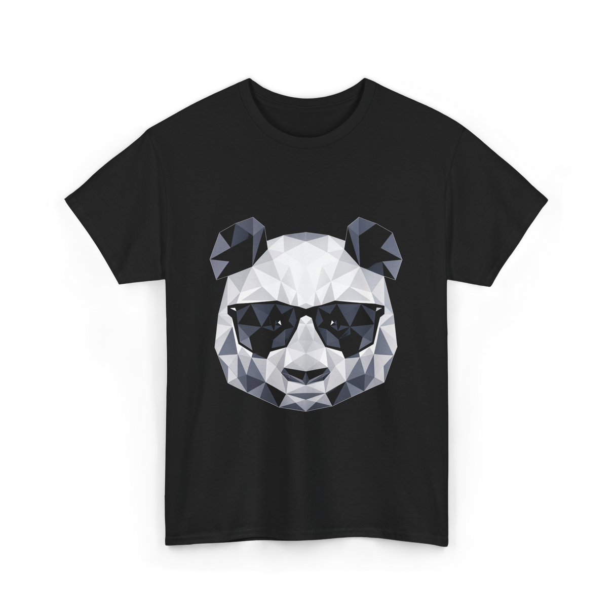 Polygonal Panda Cool Panda T-Shirt - Black