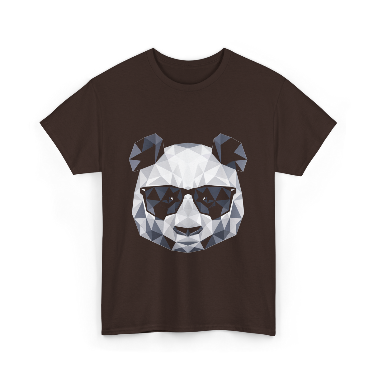 Polygonal Panda Cool Panda T-Shirt - Dark Chocolate