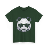 Polygonal Panda Cool Panda T-Shirt - Forest Green