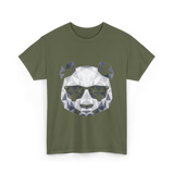 Polygonal Panda Cool Panda T-Shirt - Military Green