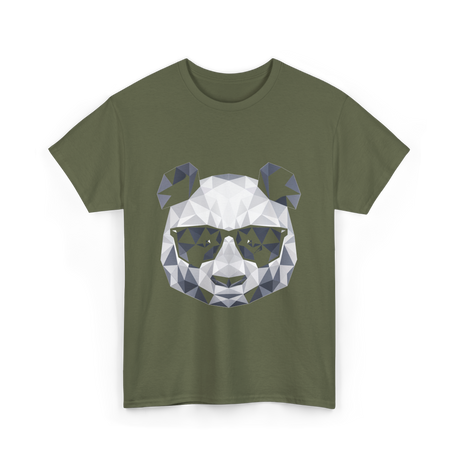 Polygonal Panda Cool Panda T-Shirt - Military Green