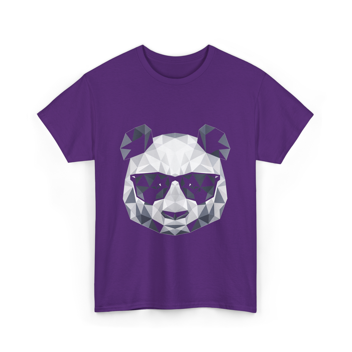 Polygonal Panda Cool Panda T-Shirt - Purple