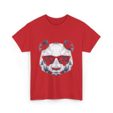 Polygonal Panda Cool Panda T-Shirt - Red