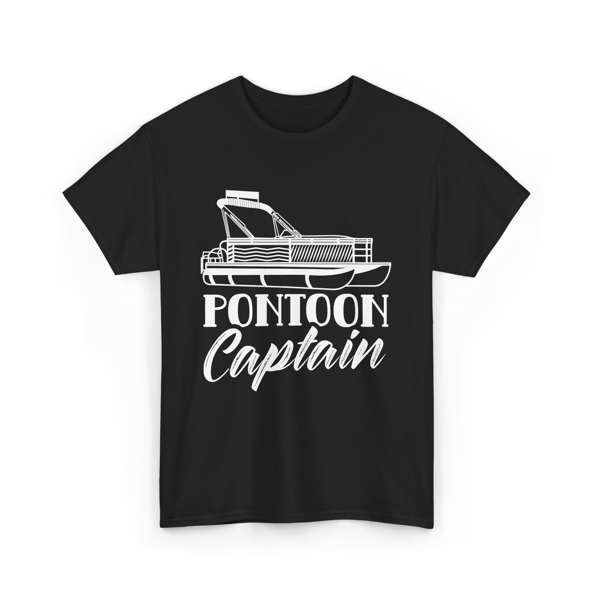 Pontoon Captain Boating T-Shirt - Black