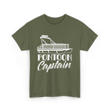 Pontoon Captain Boating T-Shirt - Military Green