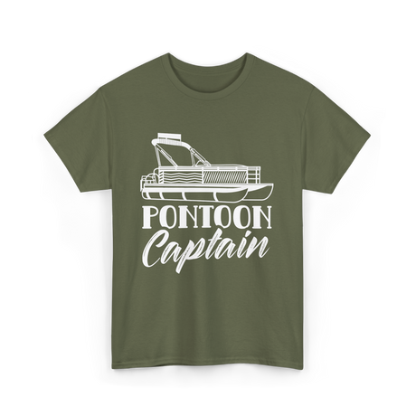 Pontoon Captain Boating T-Shirt - Military Green