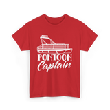 Pontoon Captain Boating T-Shirt - Red