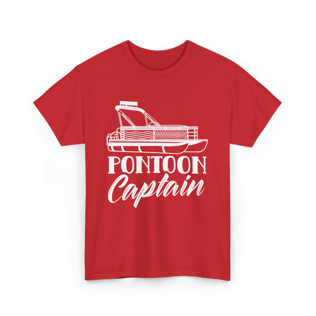 Pontoon Captain Boating T-Shirt - Red