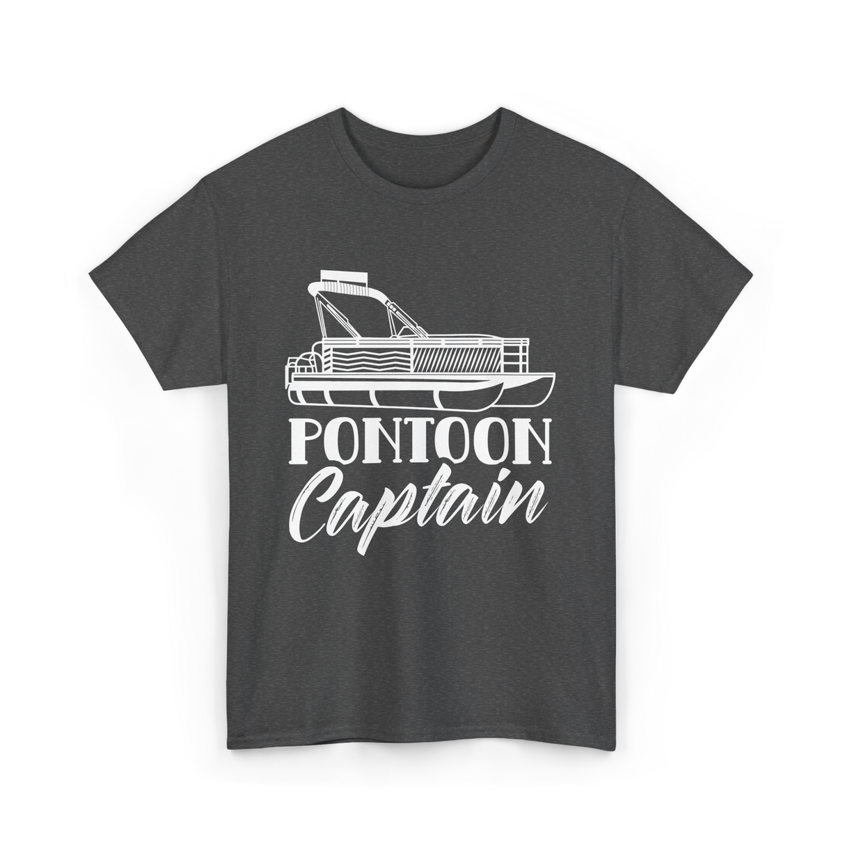 Pontoon Captain Boating T-Shirt - Dark Heather