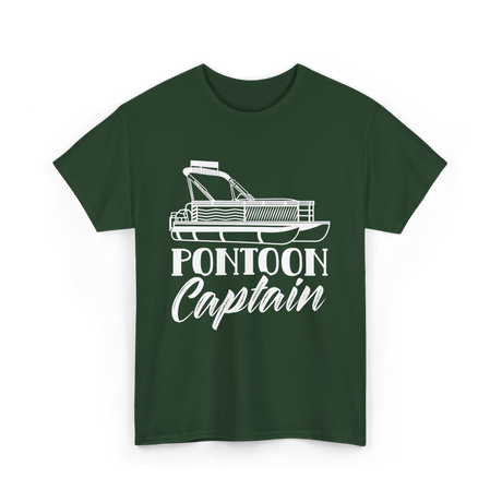 Pontoon Captain Boating T-Shirt - Forest Green