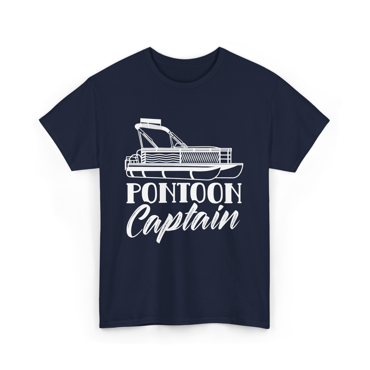 Pontoon Captain Boating T-Shirt - Navy