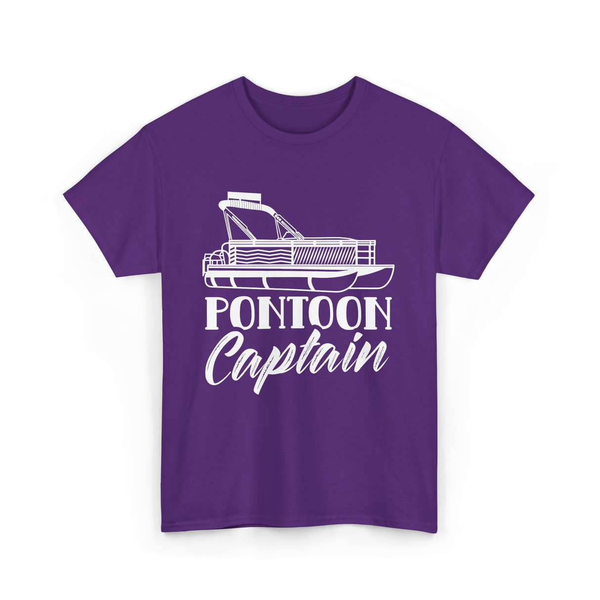 Pontoon Captain Boating T-Shirt - Purple