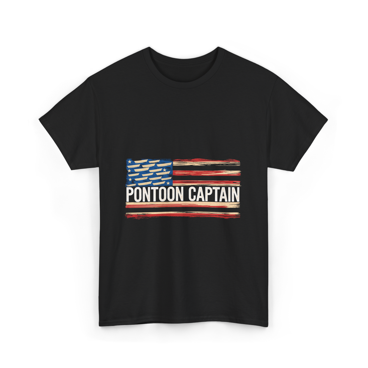 Pontoon Captain Boating Watercraft T-Shirt - Black