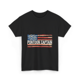 Pontoon Captain Boating Watercraft T-Shirt - Black