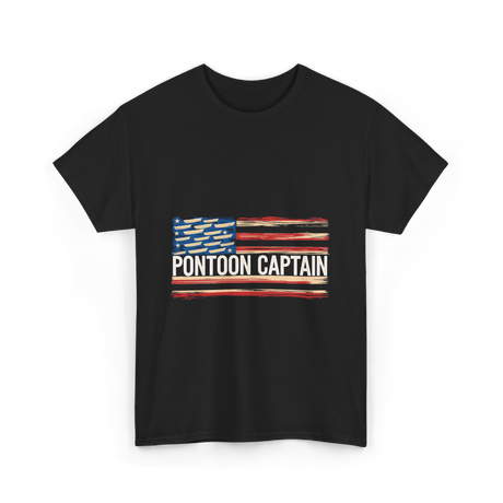 Pontoon Captain Boating Watercraft T-Shirt - Black