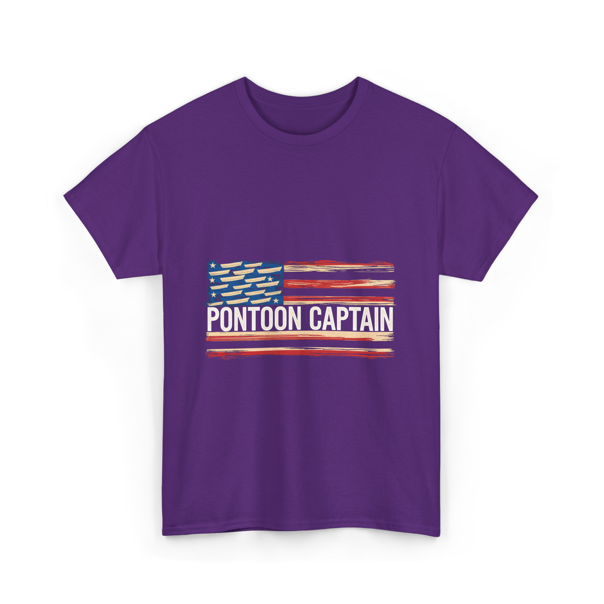 Pontoon Captain Boating Watercraft T-Shirt - Purple