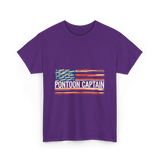 Pontoon Captain Boating Watercraft T-Shirt - Purple