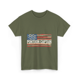 Pontoon Captain Boating Watercraft T-Shirt - Military Green