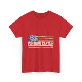 Pontoon Captain Boating Watercraft T-Shirt - Red