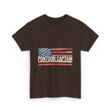 Pontoon Captain Boating Watercraft T-Shirt - Dark Chocolate