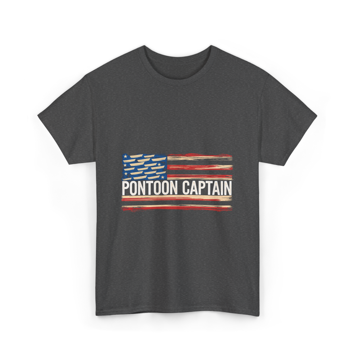 Pontoon Captain Boating Watercraft T-Shirt - Dark Heather