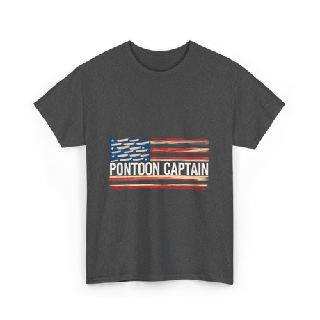 Pontoon Captain Boating Watercraft T-Shirt - Dark Heather