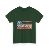 Pontoon Captain Boating Watercraft T-Shirt - Forest Green