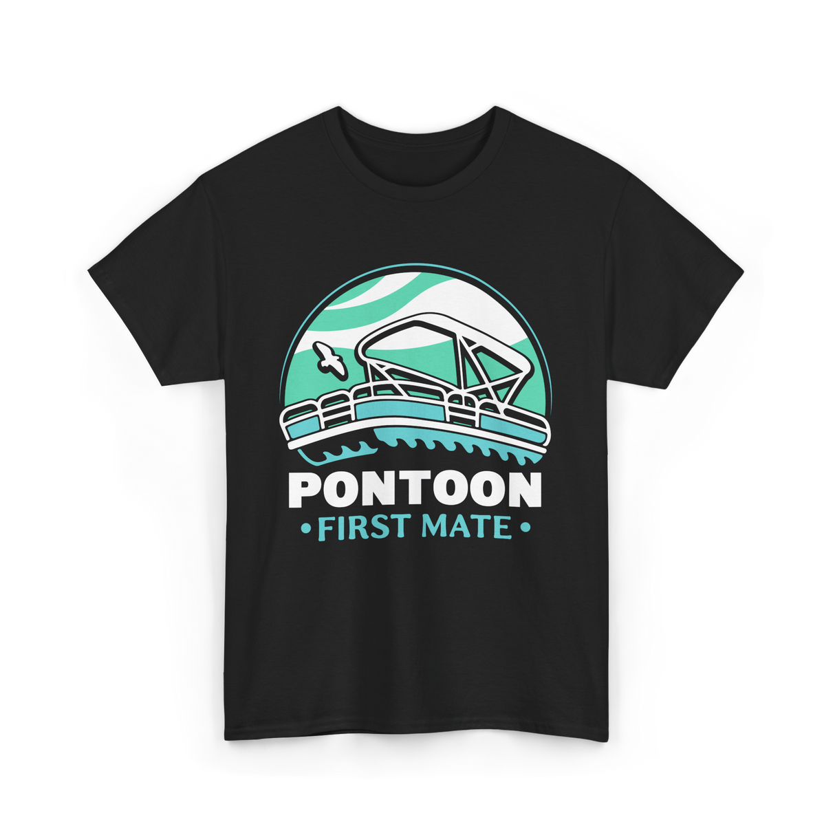 Pontoon First Mate Boating T-Shirt - Black