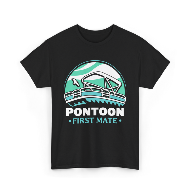 Pontoon First Mate Boating T-Shirt - Black