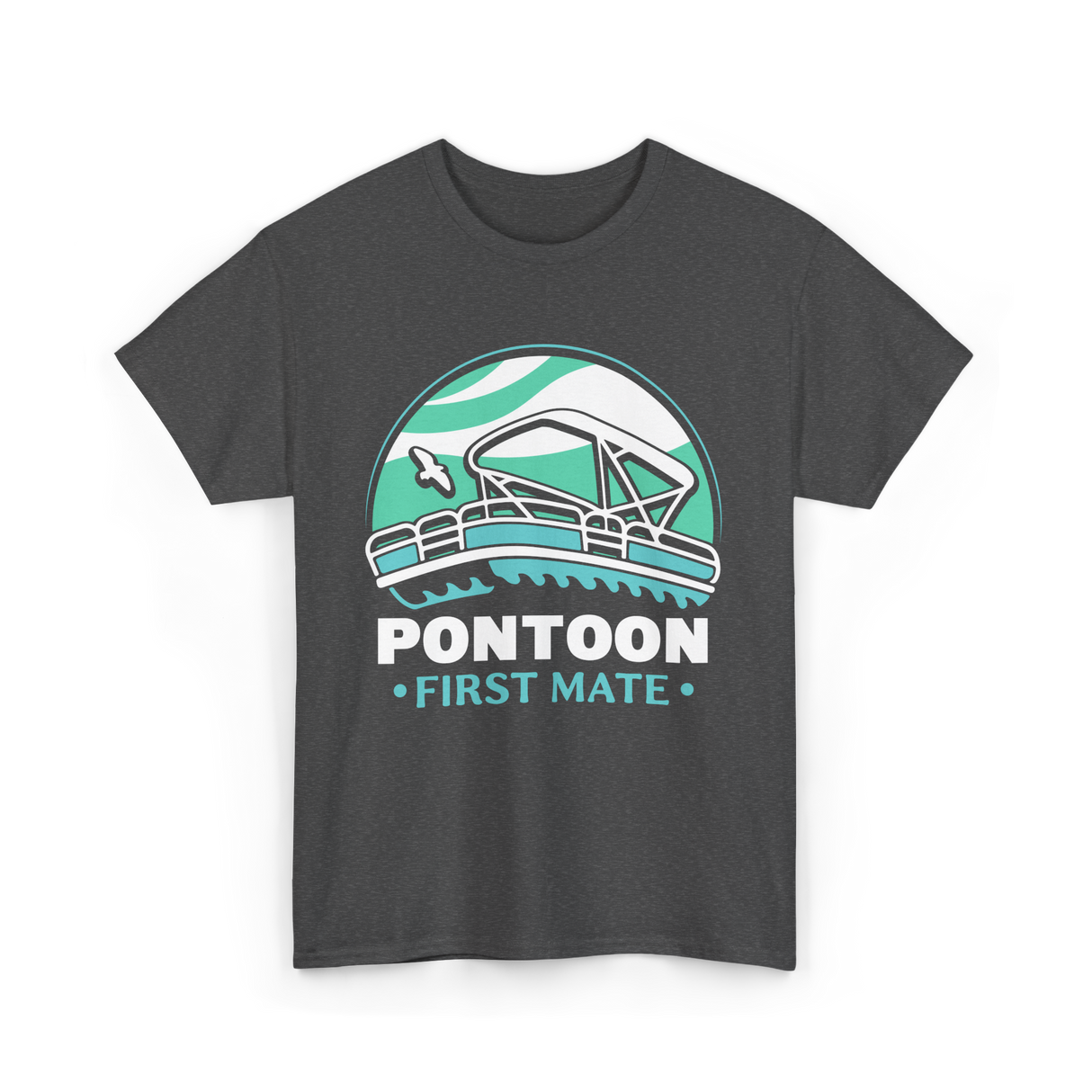 Pontoon First Mate Boating T-Shirt - Dark Heather